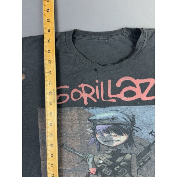Rare Vintage Y2K Gorillaz Band Tee Thrashed Faded Album Tour Concert Punk Skate - Picture 16 of 16